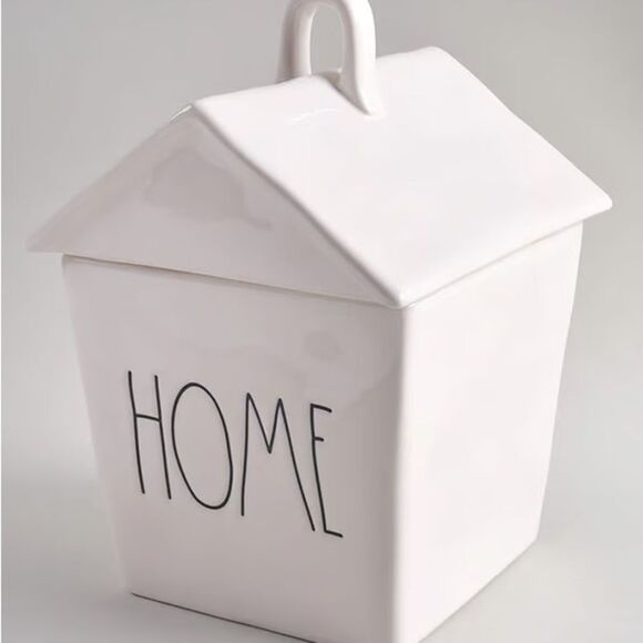 Rae Dunn HOME Ceramic Birdhouse Cookie Jar Canister with Lid - Picture 8 of 8